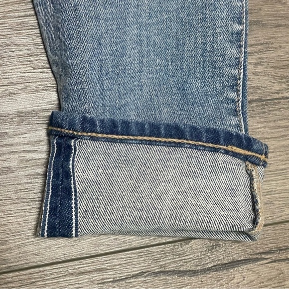 Levi's 721 Selvedge Distressed High Waisted Skinny Jeans Cobalt 26 X 30 NWT $168 - Picture 10 of 15